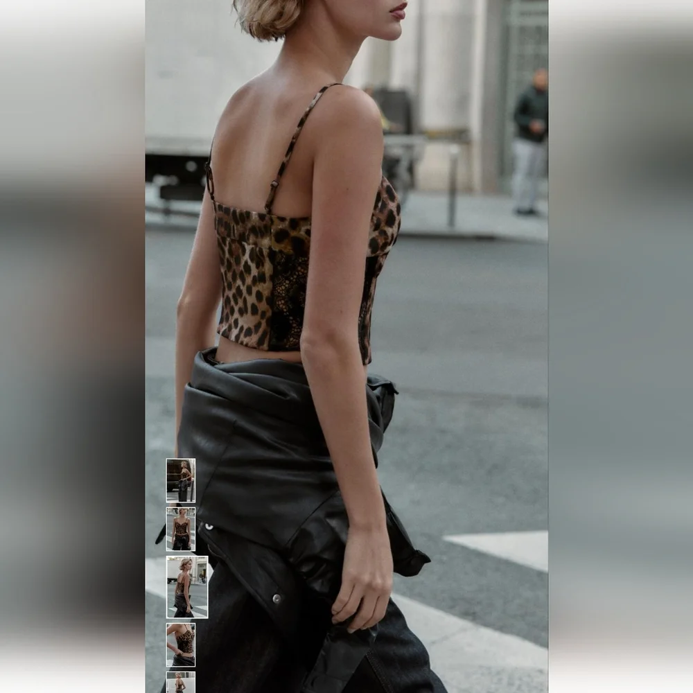 Zara Leopard Print Top - Picture 6 of 6